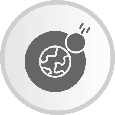 Meteor Kabartma Çemberi Gri Simge