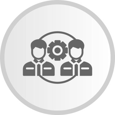 İlişki Kabartması Gri Çember Simgesi