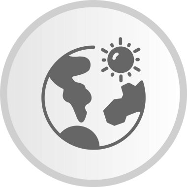 Isı Dalgası Kabartması Gri Çember Simgesi