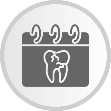 Takvim Gri Çember Simgesi