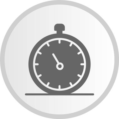 Zamanlayıcı Kabartma Çemberi Gri Simgesi