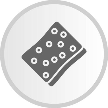 Sünger Kabartma Çemberi Gri Simgesi