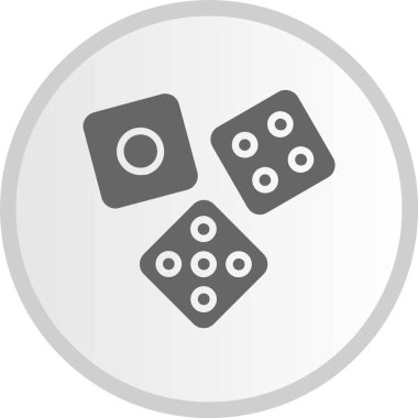 Zar Kabartması Gri Çember Simgesi