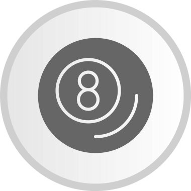 8. Top Gri Çember Simgesi