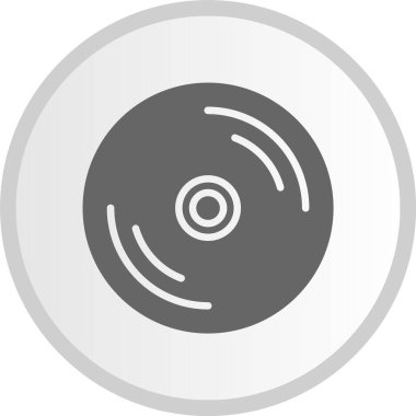 Küçük Disk Kabartma Çemberi Gri Simgesi