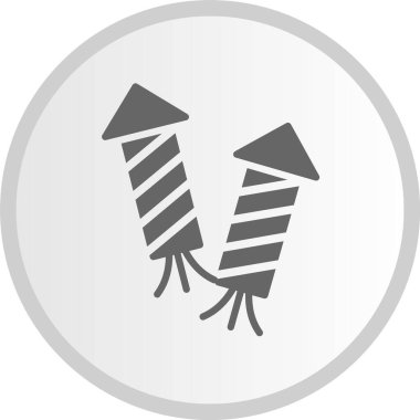 Roket Kabartma Çemberi Gri Simgesi