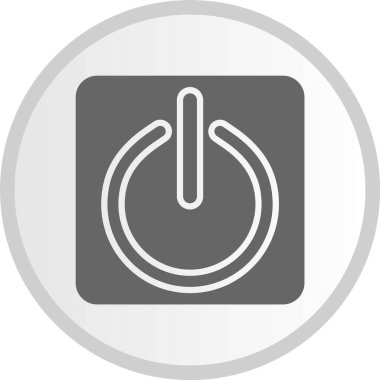 Güç Kabartma Çemberi Gri Simgesi