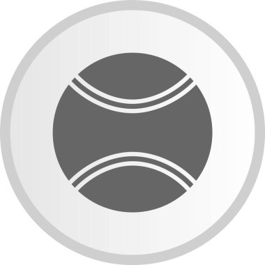 Tenis Topu Kabartma Çemberi Gri Simgesi