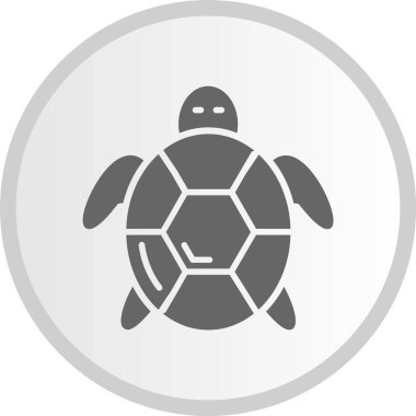 Kaplumbağa Kabartma Çemberi Gri Simgesi