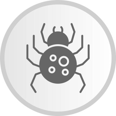 Örümcek Kabartma Çemberi Gri Simgesi