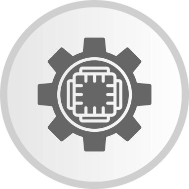 Dişliler Çemberi Gri Simgesi