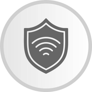 Vpn Kabartma Çember Gri Simge