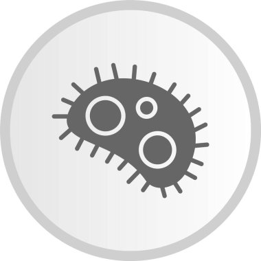 Bakteriler Çemberi Gri Simgesi