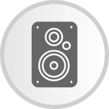 Hoparlör Gri Çember Simgesi