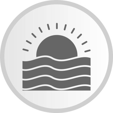 Günbatımı Gri Çember Simgesi