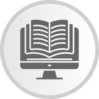 Ebook Kabartma Çemberi Gri Simgesi