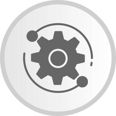 Teknik Destek Gri Çember Simgesi