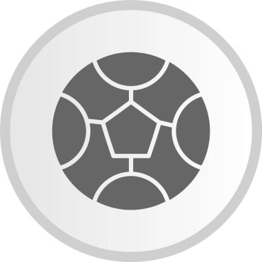 Futbol Kabartması Gri Çember Simgesi