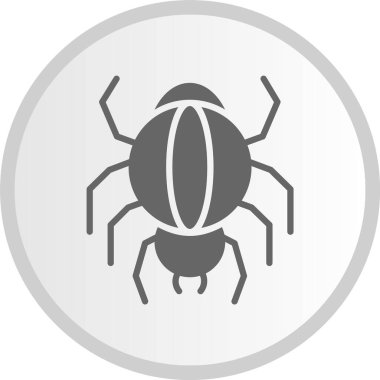 Örümcek Kabartma Çemberi Gri Simgesi