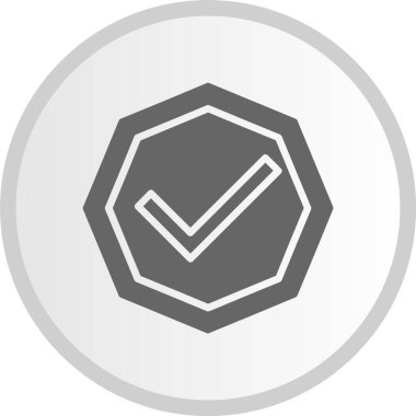 Onaylanmış Kabartma Çemberi Gri Simgesi