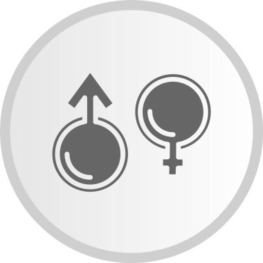 Cinsiyet Gri Çember Simgesi