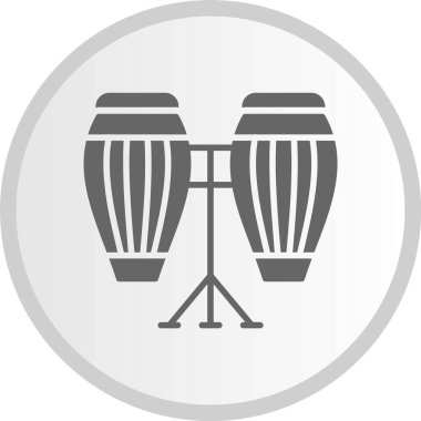 Conga Kabartma Çemberi Gri Simgesi
