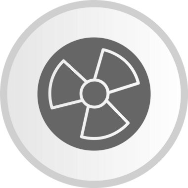 Radyo Etkin Sembol Gri Çember Simgesi