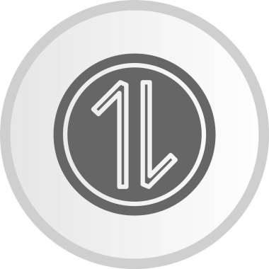 Yukarı Oku Kabartma Çemberi Gri Simge