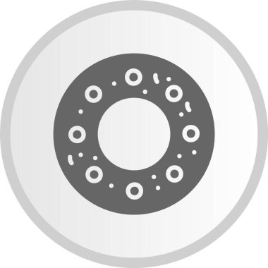 Kaak Kabartma Çemberi Gri Simgesi