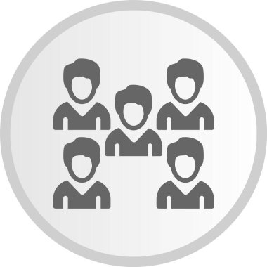 Gri Çember Simgesi Takımı