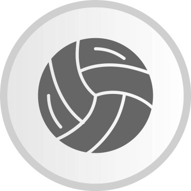 Voleybol Kabartma Çemberi Gri Simgesi