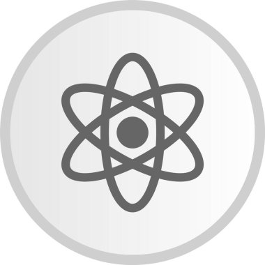 Atom Kabartması Çember Gri Simge