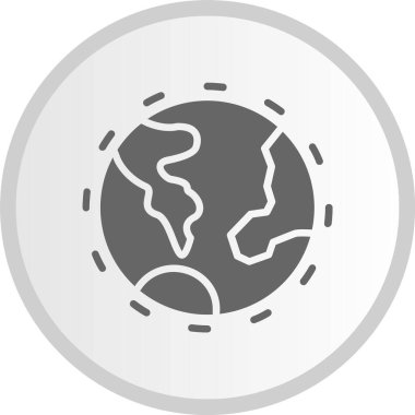 Ozon Katmanı Kabartma Çemberi Gri Simge