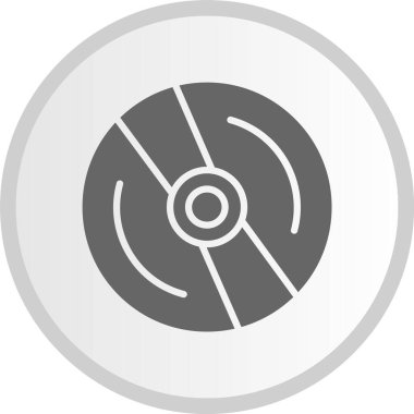 Dvd Gri Çember Simgesi