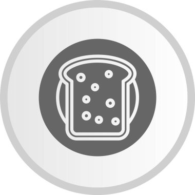 Ekmek Kabartma Çemberi Gri Simgesi