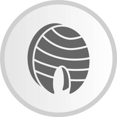 Somon Kabartma Çemberi Gri Simgesi