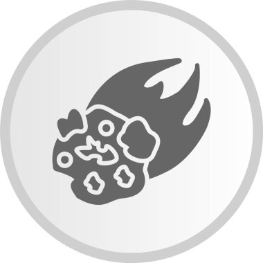 Meteorit Gri Çember Simgesi