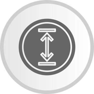 Yükseklik Okunun Kabartma Çemberi Gri Simgesi