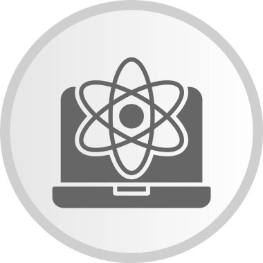 Bilim Kabartma Çemberi Gri Simgesi