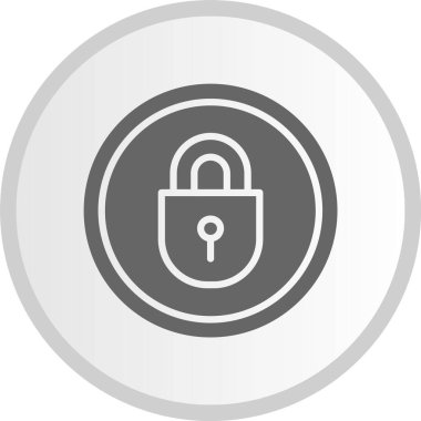 Asma kilit Kabartma Çemberi Gri Simgesi