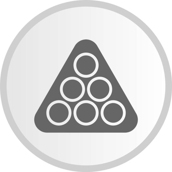 Snooker Frame Glyph Circle Grey Icon