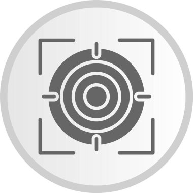 Hedef Gri Çember Simgesi