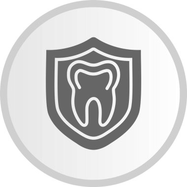 Koruma Kabartması Gri Çember Simgesi