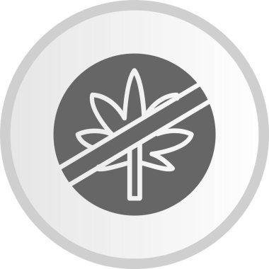 Uyuşturucu yok Gri Çember Simgesi