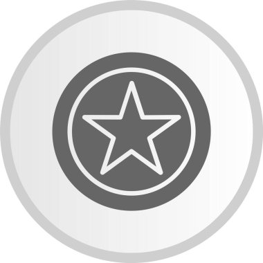 Yıldız Kabartma Çemberi Gri Simgesi