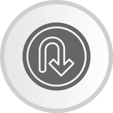 Oku Geri Çevir Gri Çember Simgesi