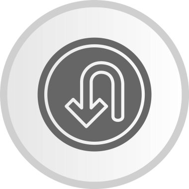 Oku Geri Çevir Gri Çember Simgesi