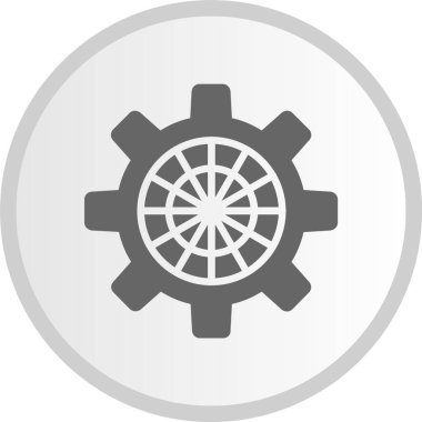 Kabartma Çemberi Gri Simgesi Ayarlanıyor