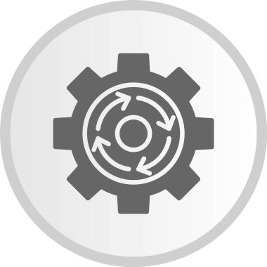 Kabartma Çemberi Gri Simgesi İyimseniyor