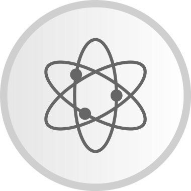 Atom Kabartması Çember Gri Simge